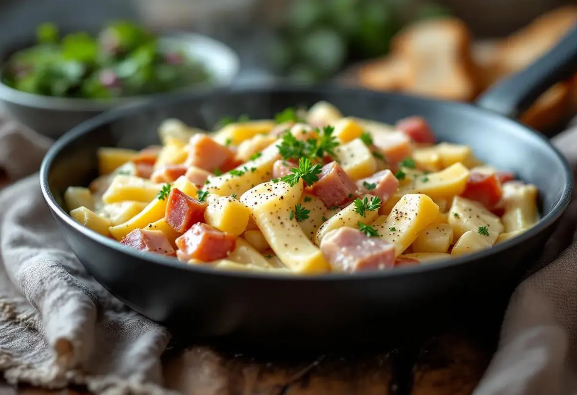 Je oveľa jemnejšie ako raclette a je hotové za chvíľu: môj recept na kozí syr, šunku a parmezán pripravený na panvici si získal celú moju rodinu.